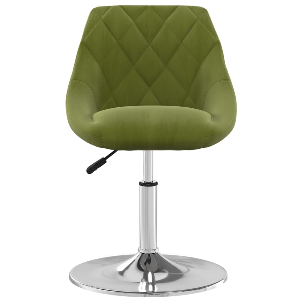 Sillas de comedor giratorias 2 uds de terciopelo verde claro
