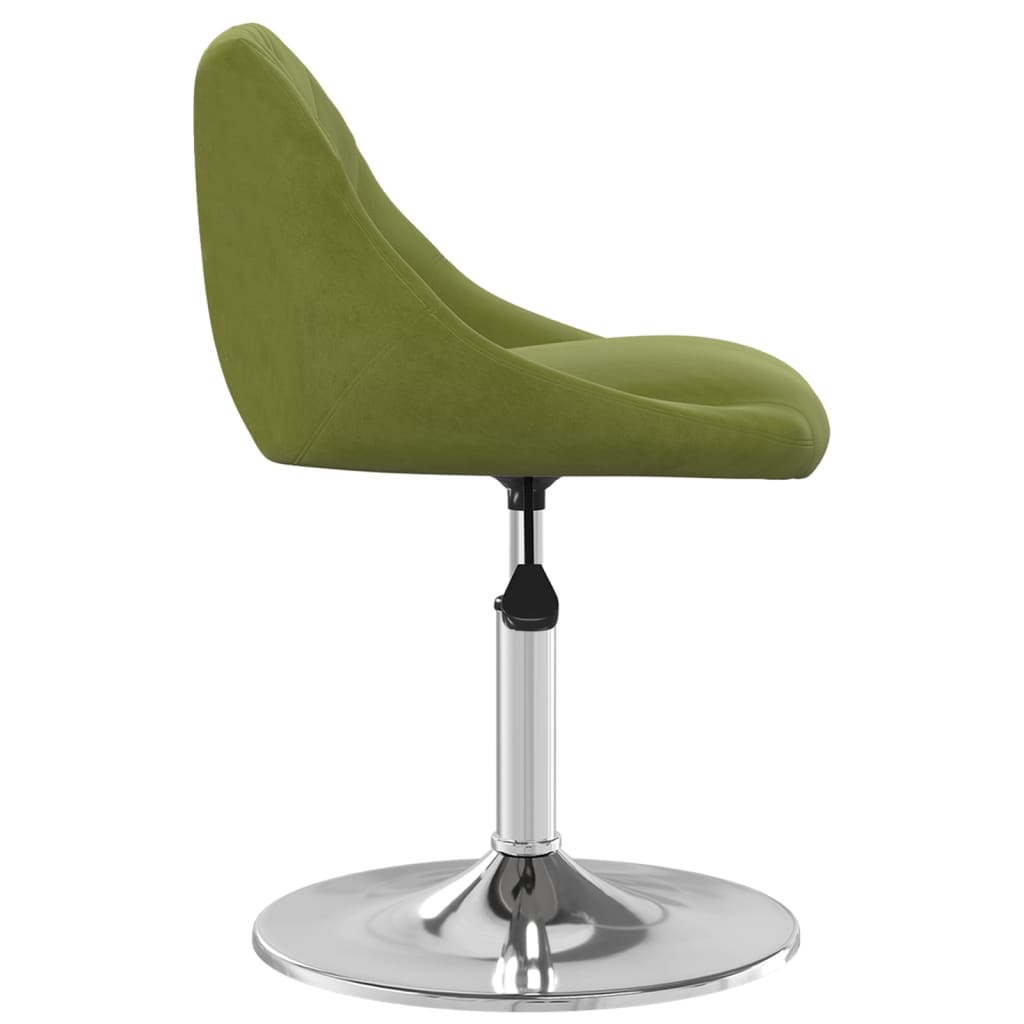 Sillas de comedor giratorias 2 uds de terciopelo verde claro