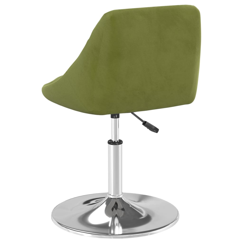 Sillas de comedor giratorias 2 uds de terciopelo verde claro