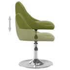 Sillas de comedor giratorias 2 uds de terciopelo verde claro