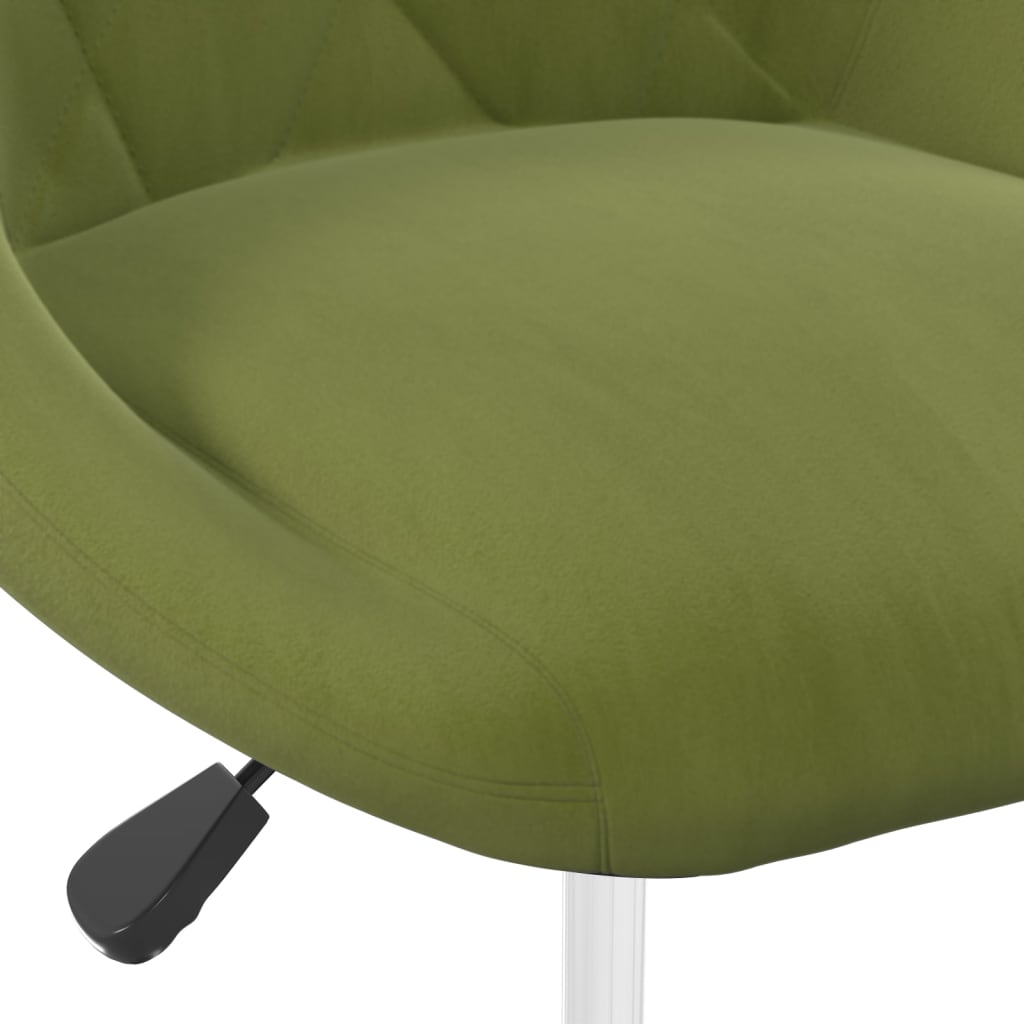 Sillas de comedor giratorias 2 uds de terciopelo verde claro