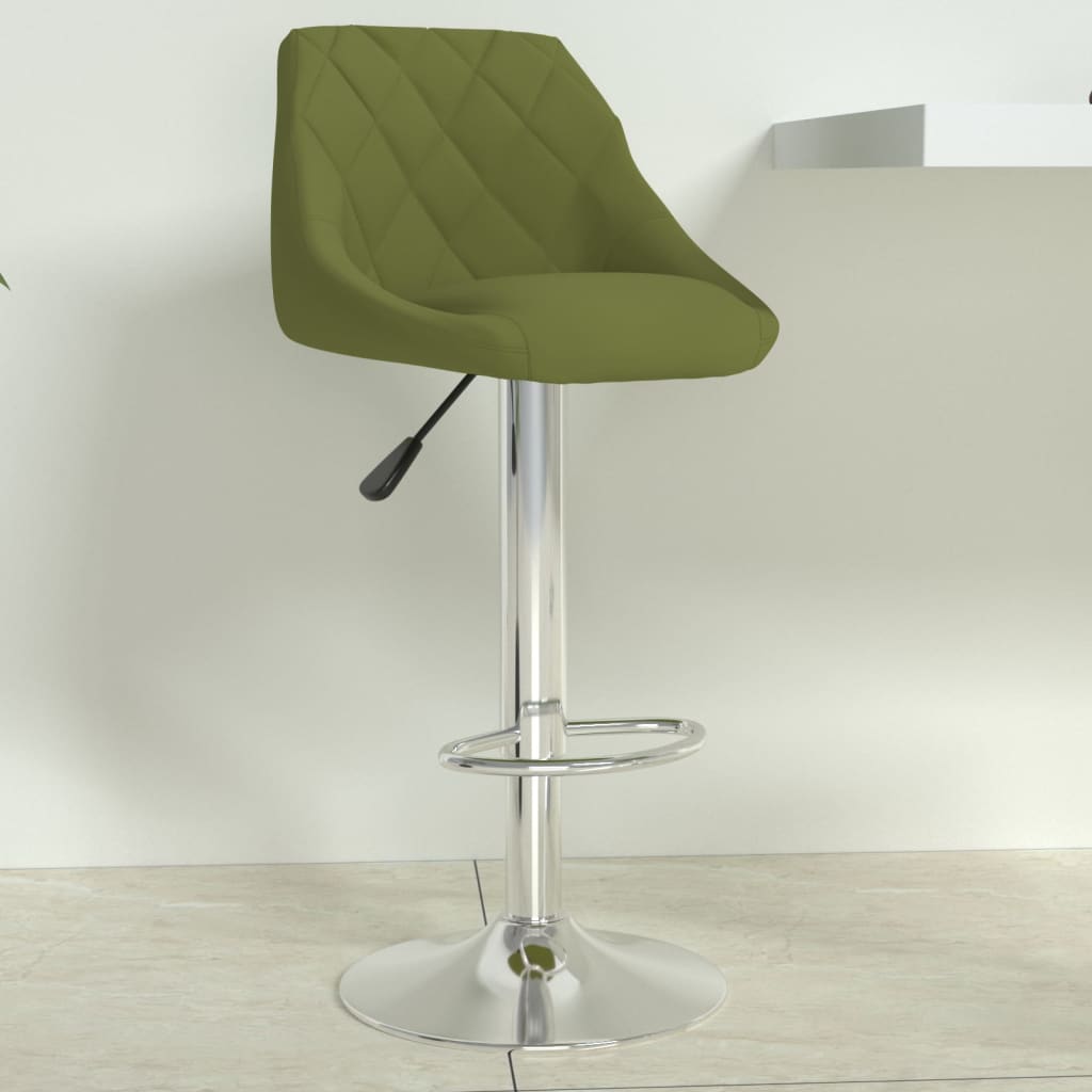 Taburete de bar de terciopelo amarillo mostaza