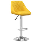 Taburete de bar de terciopelo amarillo mostaza