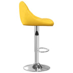 Taburete de bar de terciopelo amarillo mostaza