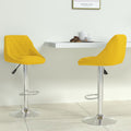 Taburete de bar de terciopelo amarillo mostaza