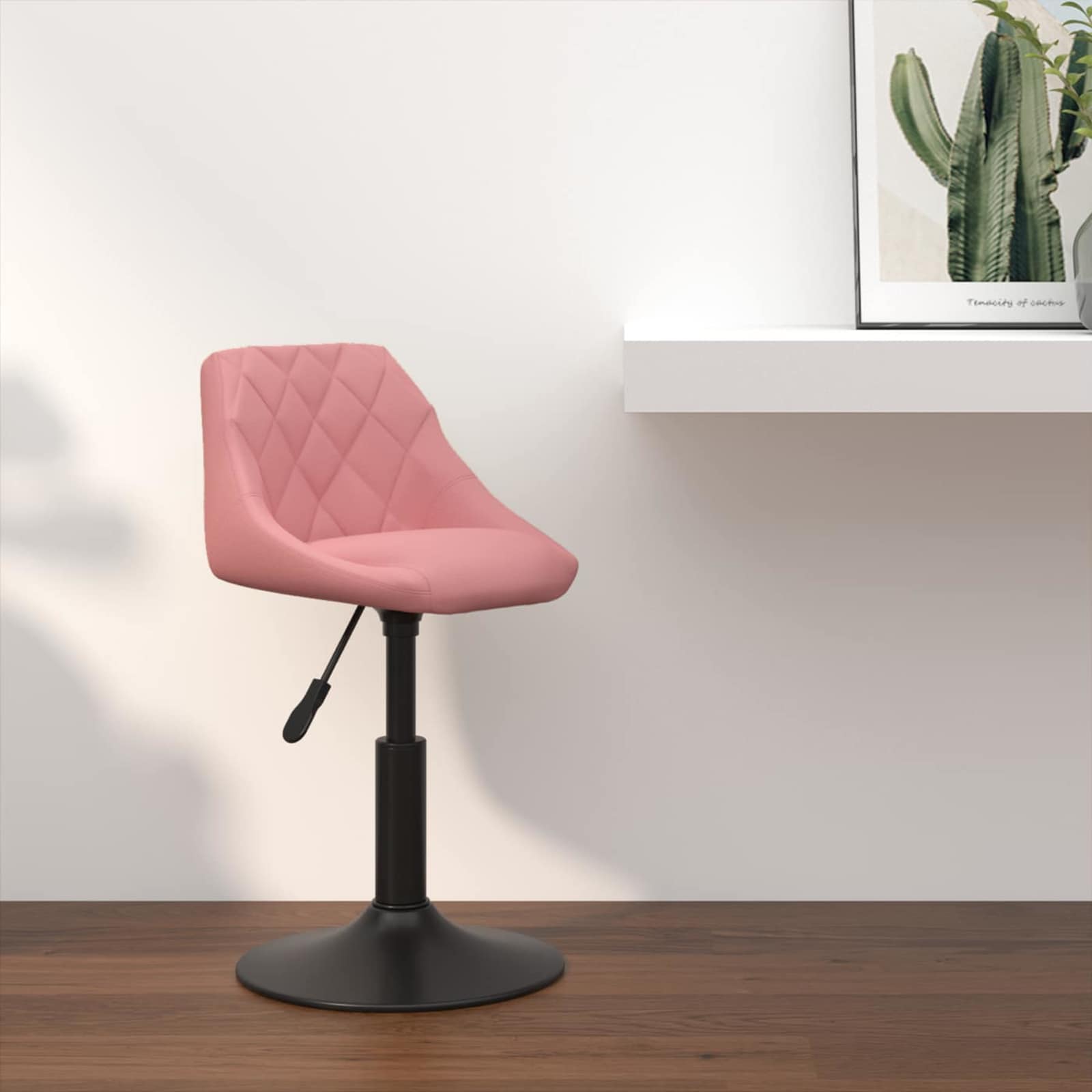 Taburete de bar Rosa 46 x 44 x (62.5-77.5) cm Cuero sintético