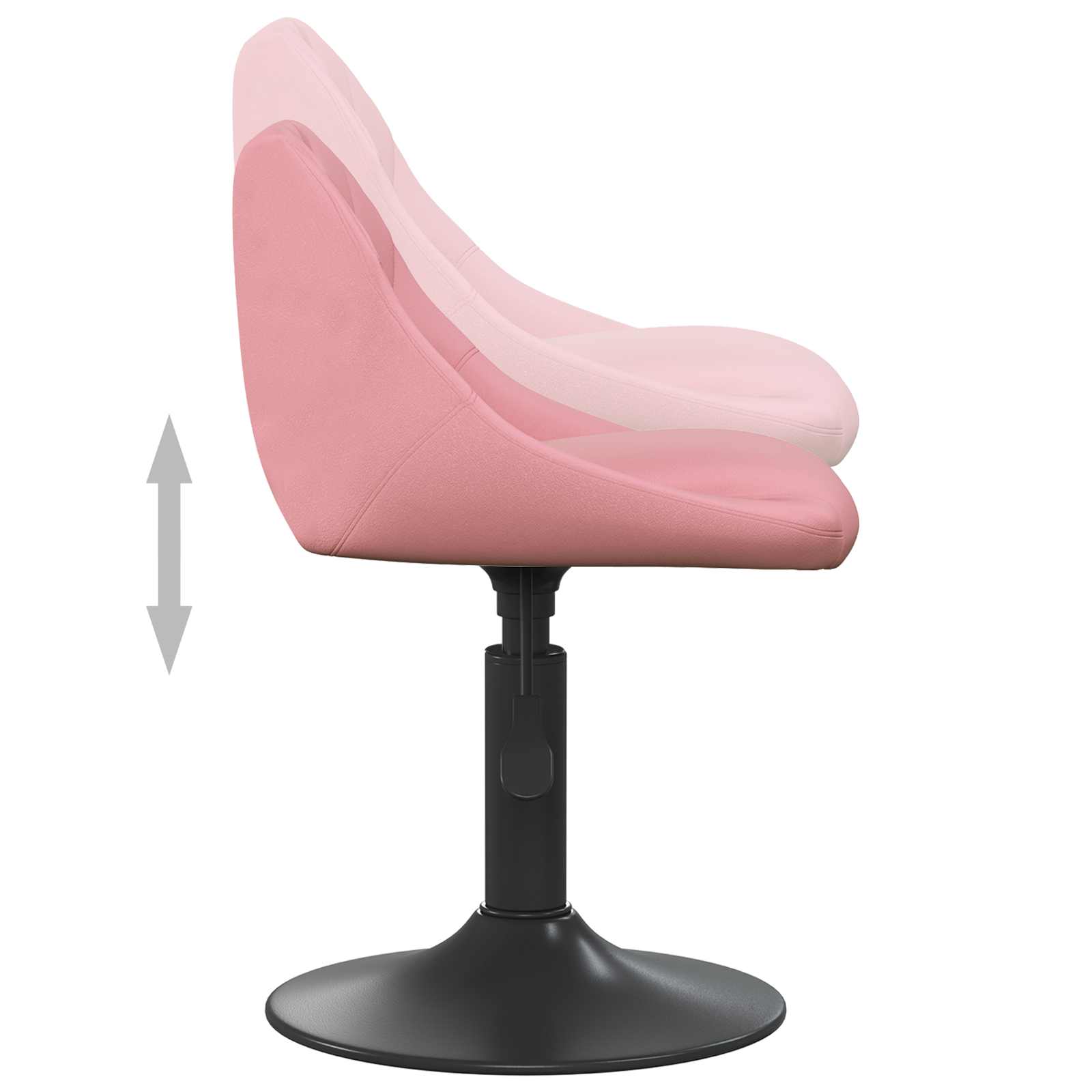 Taburete de bar Rosa 46 x 44 x (62.5-77.5) cm Cuero sintético