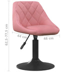 Taburete de bar Rosa 46 x 44 x (62.5-77.5) cm Cuero sintético