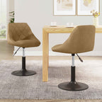 Sillas de Comedor Giratorias 2 pcs Marrón 46 x 44 x 77.5 cm