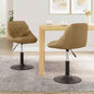 Swivel Dining Chairs 2 pcs Brown 46 x 44 x 77.5 cm