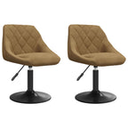 Sillas de Comedor Giratorias 2 pcs Marrón 46 x 44 x 77.5 cm