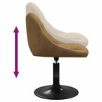 Sillas de Comedor Giratorias 2 pcs Marrón 46 x 44 x 77.5 cm