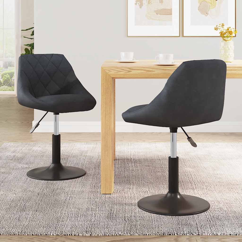 Silla de comedor giratoria 6 uds terciopelo azul