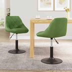 Sillas de comedor giratorias 2 uds de terciopelo verde claro