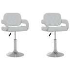 Sillas de comedor giratorias 2 unidades cuero sintético blanco