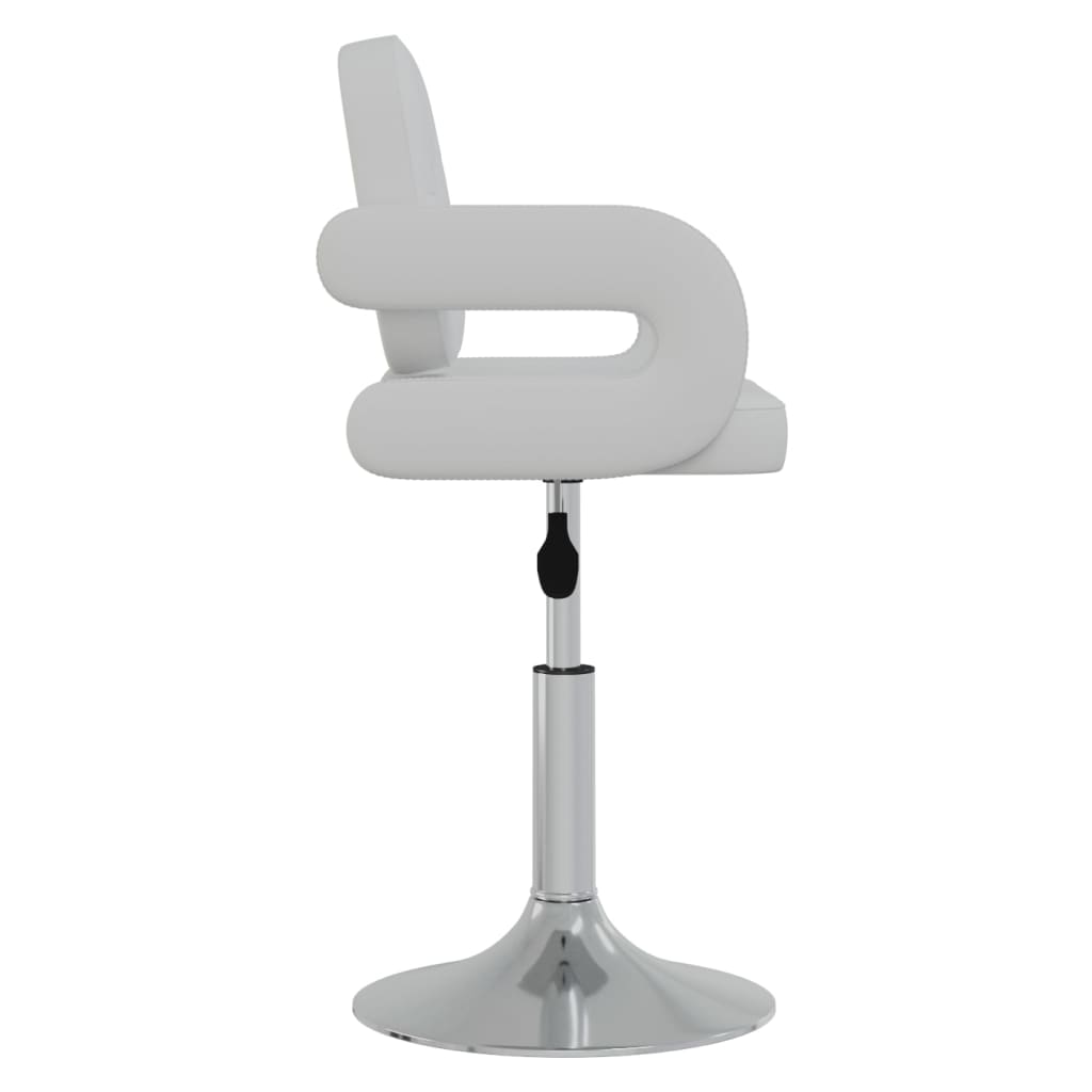 Sillas de comedor giratorias 2 unidades cuero sintético blanco
