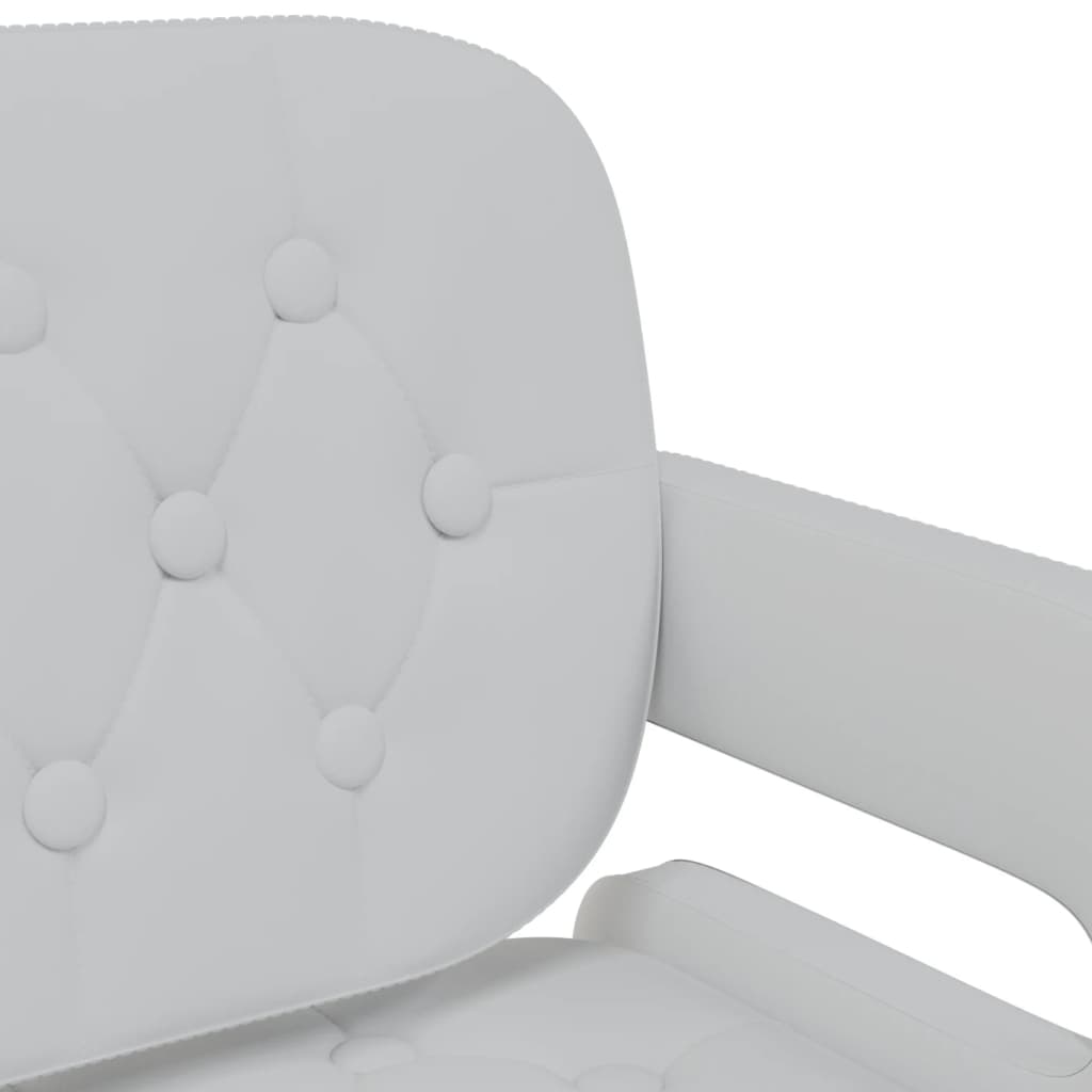 Sillas de comedor giratorias 2 unidades cuero sintético blanco
