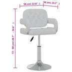 Sillas de comedor giratorias 2 unidades cuero sintético blanco