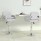 Sillas de comedor giratorias 2 unidades cuero sintético blanco