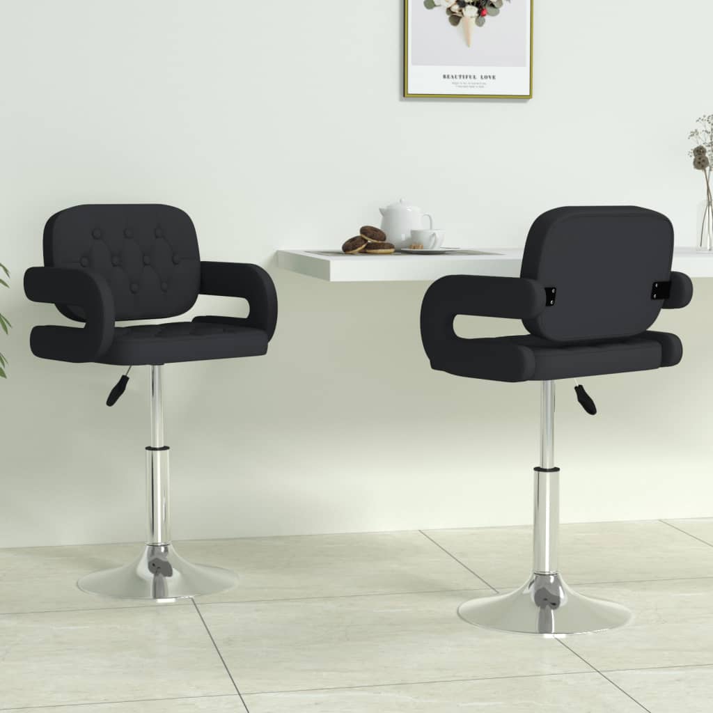 Sillas de comedor giratorias 2 unidades cuero sintético blanco