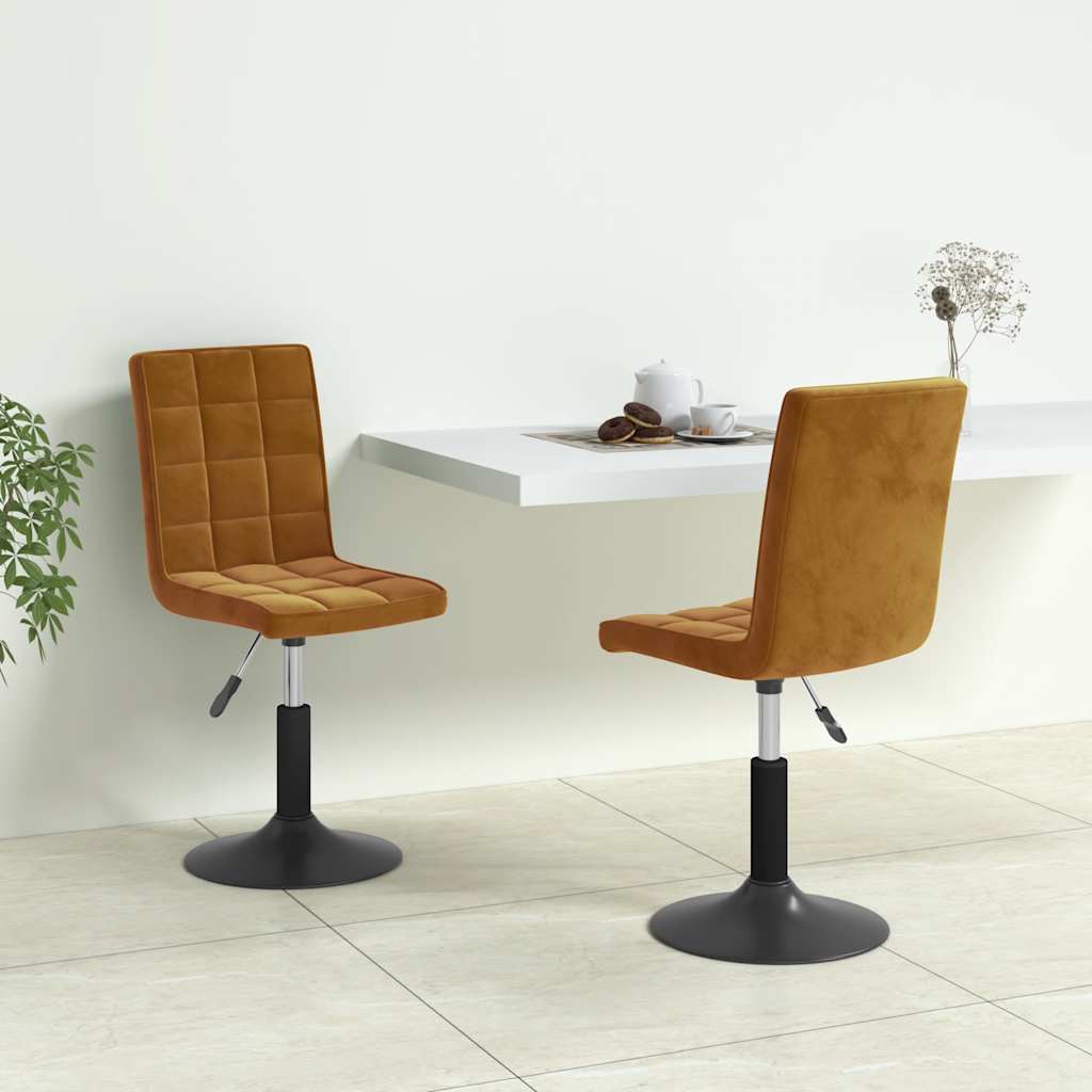 Sillas de comedor giratorias 2 uds de terciopelo gris claro