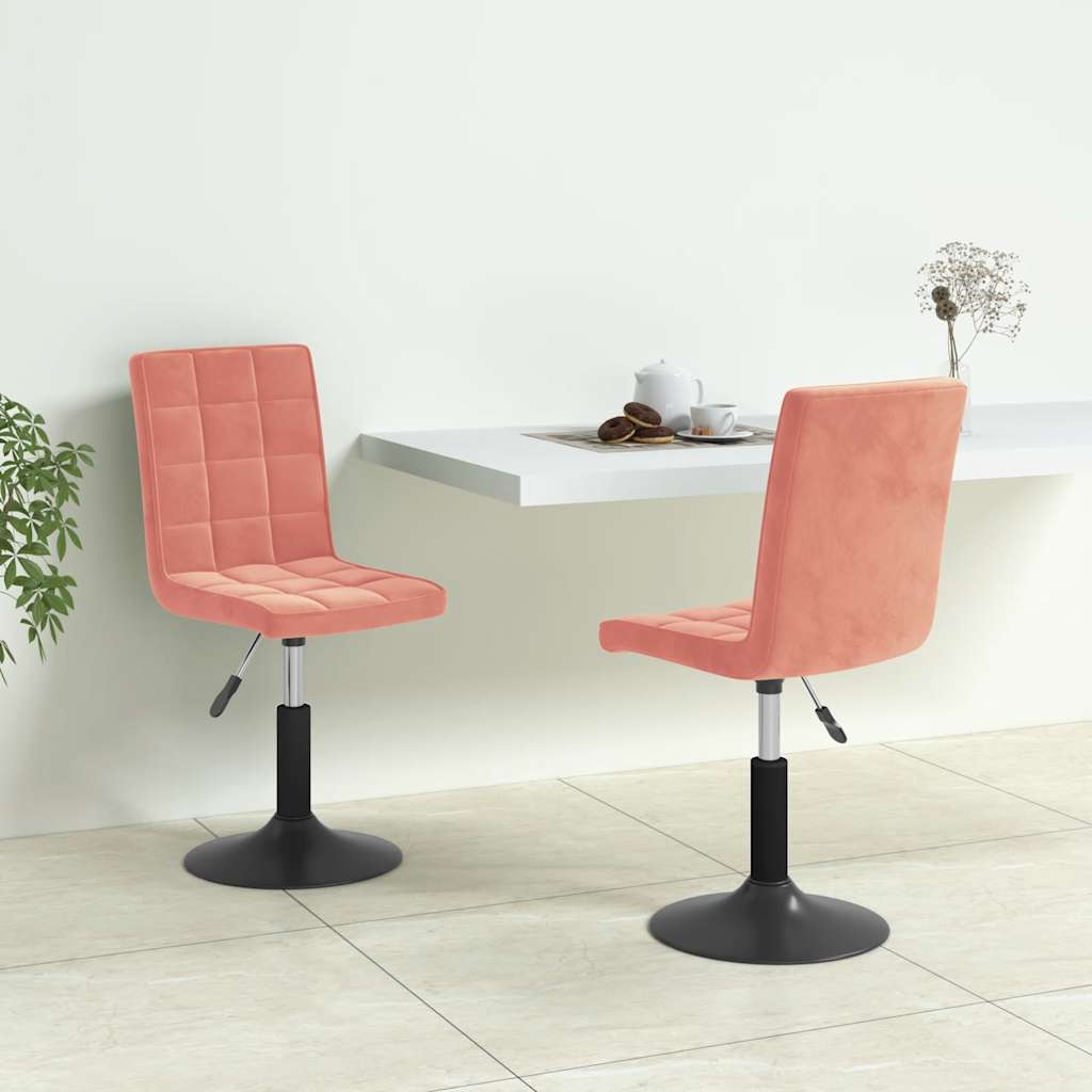 Sillas de comedor giratorias 2 uds de terciopelo gris claro