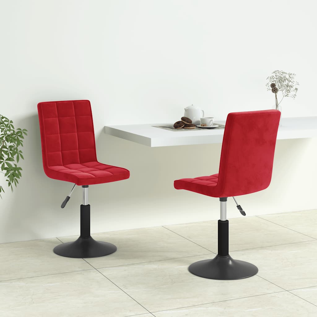Sillas de comedor giratorias 2 uds de terciopelo gris claro