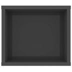 Mueble de TV colgante contrachapada gris brillo 100x30x26,5 cm