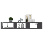 Estantería pared madera contrachapada gris brillo 102x30x17 cm