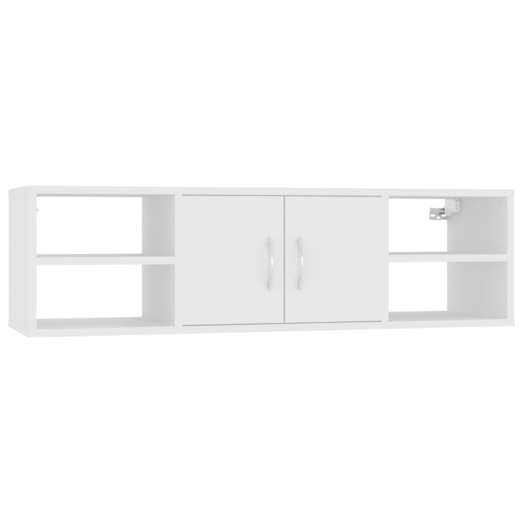 Estantería de pared madera contrachapada blanco 102x30x29 cm