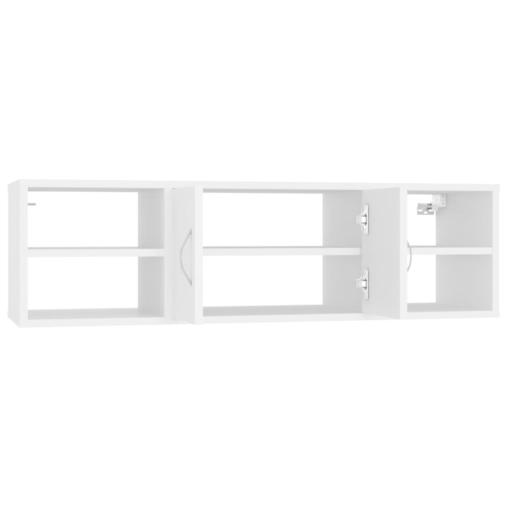Estantería de pared madera contrachapada blanco 102x30x29 cm
