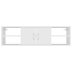 Estantería de pared madera contrachapada blanco 102x30x29 cm
