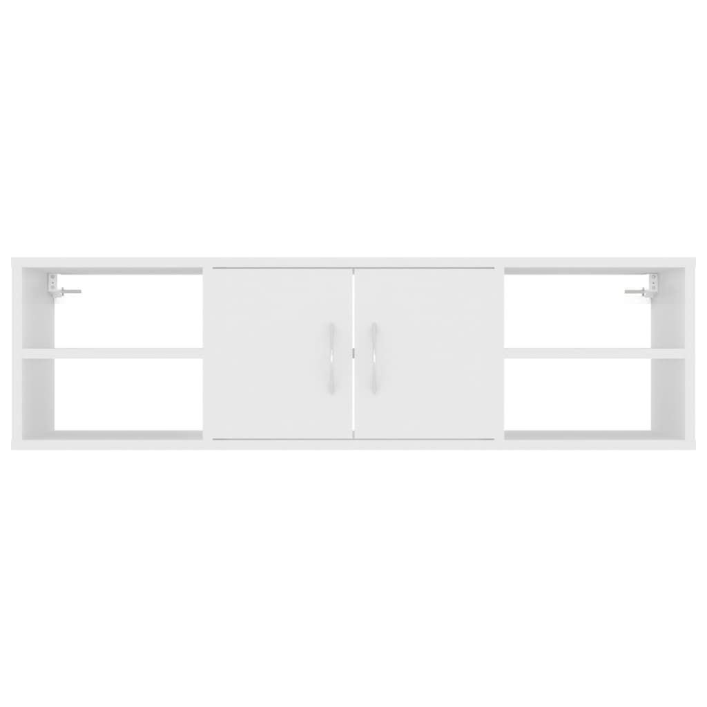 Estantería de pared madera contrachapada blanco 102x30x29 cm