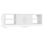 Estantería de pared madera contrachapada blanco 102x30x29 cm