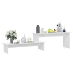 Mueble de TV madera contrachapada blanco brillante 180x30x43 cm
