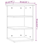Armario auxiliar de madera contrachapada blanco 35x35x55 cm