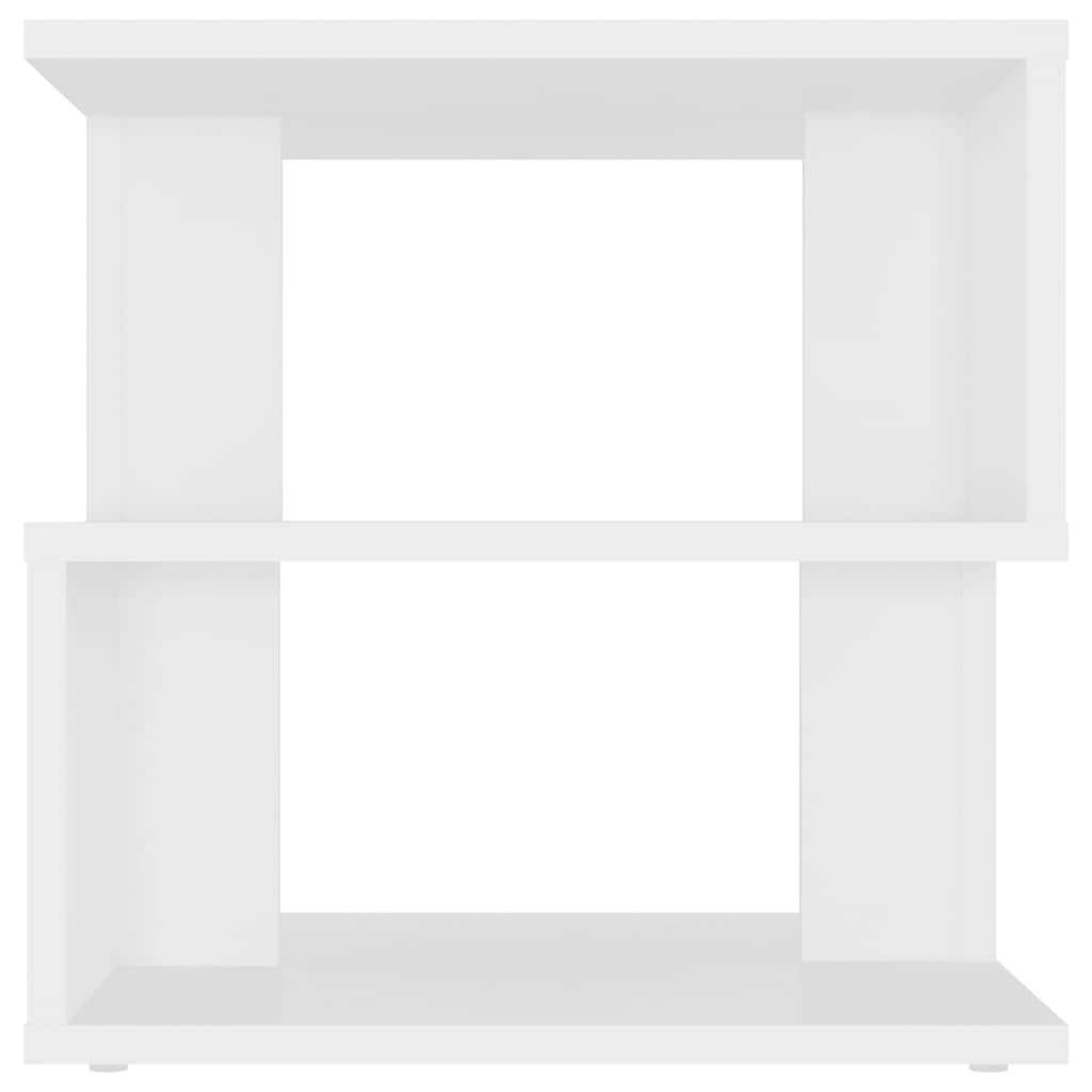Mesa auxiliar de madera contrachapada blanco 40x40x40 cm