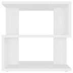 Mesa auxiliar de madera contrachapada blanco 40x40x40 cm