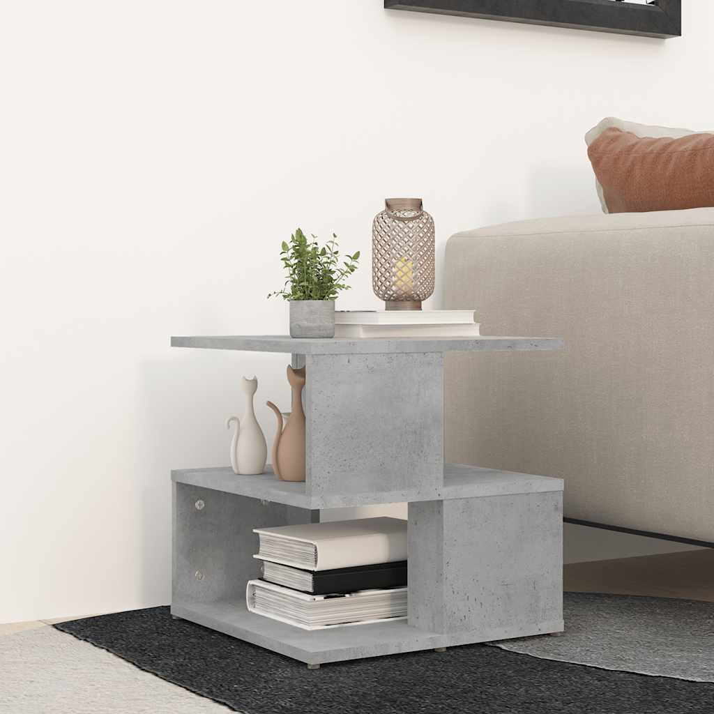 Mesa auxiliar de madera contrachapada blanco 40x40x40 cm