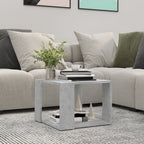 Mesa de centro contrachapada blanco y roble 103,5x50x44,5 cm
