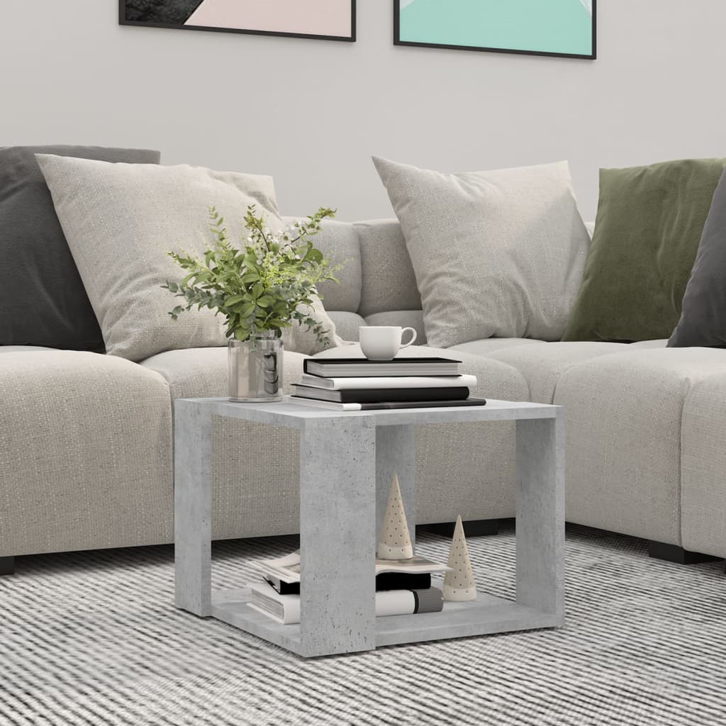 Mesa de centro contrachapada blanco y roble 103,5x50x44,5 cm