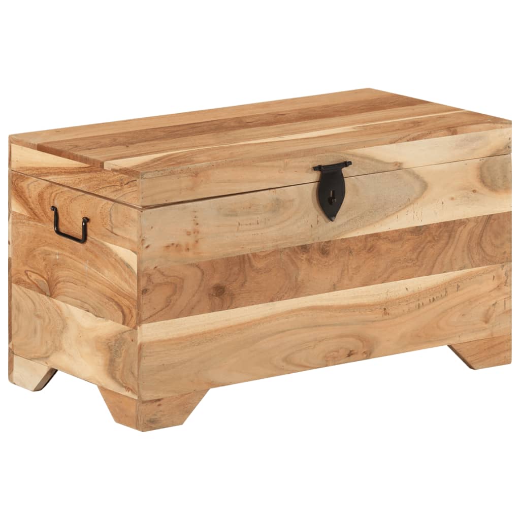 Cofre de almacenamiento de madera de acacia maciza