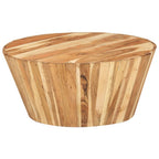 Mesa de centro de madera maciza de acacia Ø65x31 cm