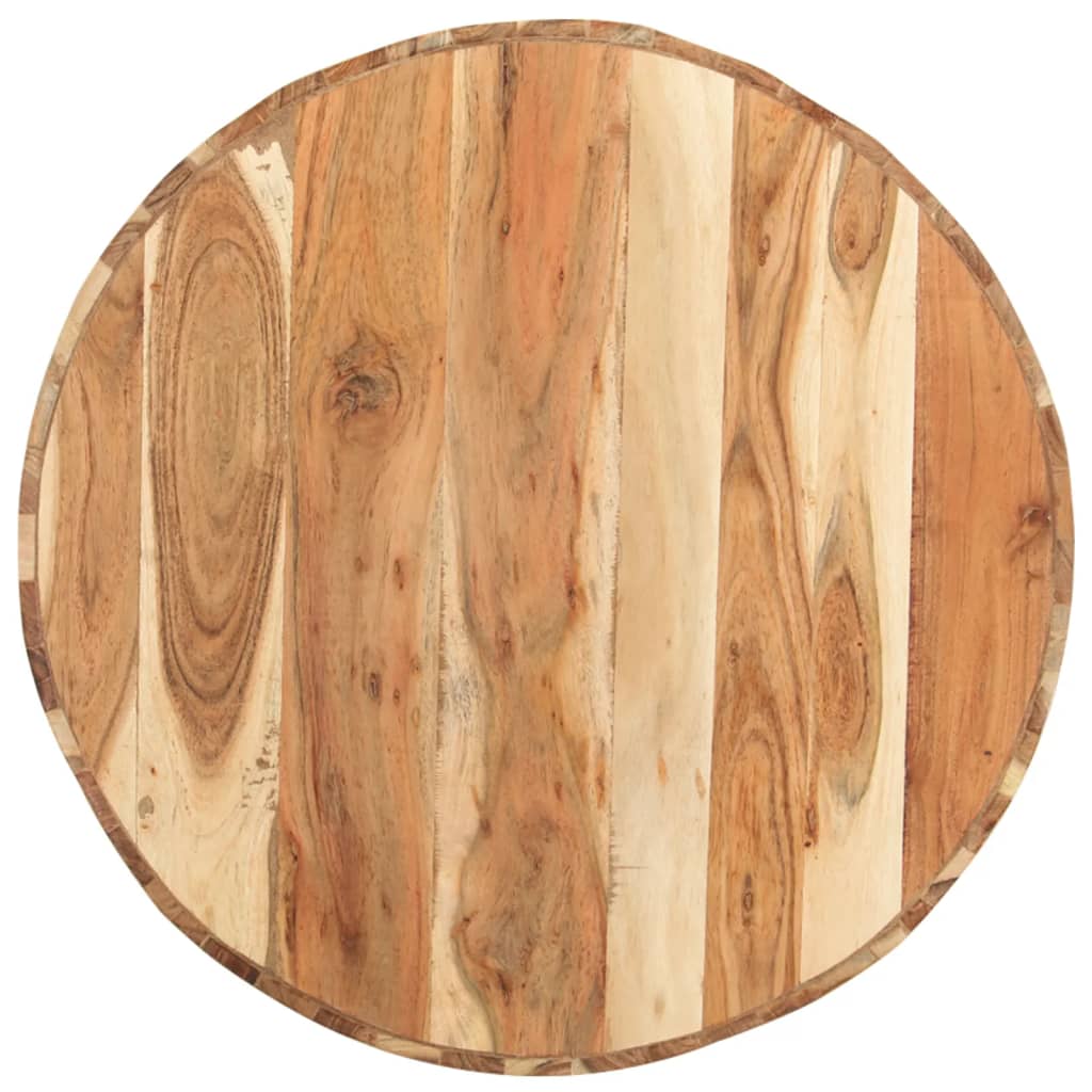 Mesa de centro de madera maciza de acacia Ø65x31 cm