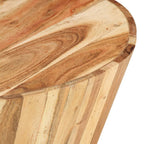 Mesa de centro de madera maciza de acacia Ø65x31 cm