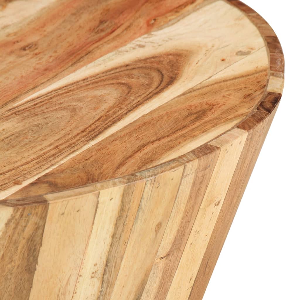 Mesa de centro de madera maciza de acacia Ø65x31 cm