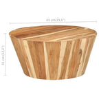 Mesa de centro de madera maciza de acacia Ø65x31 cm