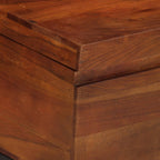 Baúl de almacenaje de madera maciza de acacia 110x35x41 cm