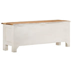 Caja de almacenamiento madera de acacia maciza 110x30x40 cm