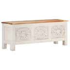 Caja de almacenamiento madera de acacia maciza 110x30x40 cm
